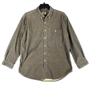 Vintage Northwest Territory XL Brown Corduroy‎ Button Down Shirt Long Sleeve